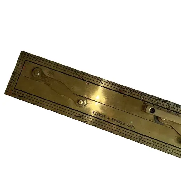 Antique Kelvin & Hughes 24 Brass Parallel Ruler Nautical Navigation Tool
